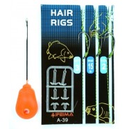 Повідець для волосяних монтажів короповий, Feima A-039, 3шт/уп, тест 8кг, гачок, №2